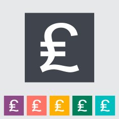 Pound sterling flat icon N3