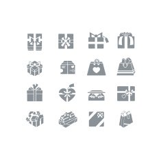Gift box icon set
