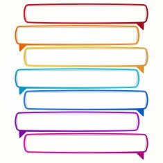 Colorful speech bubble frames N3