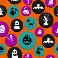 Happy Halloween elements seamless pattern background EPS10 file N4
