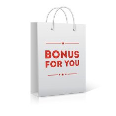 Bonus for you shopping bag vector illustration N2