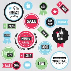 Colorful Vector Badges Labels and Stickers