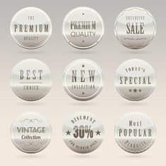 Elegant badge and label set N2
