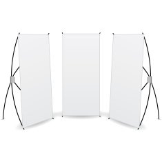 vector pack banner x-stands display isolated