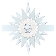 Star frame with copy space and ribbon