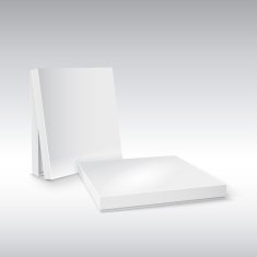 Box for pizza on white background Ready your design