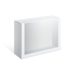 White Package Box with a transparent window