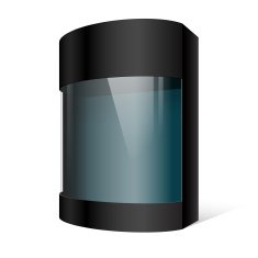Black Package Box with a transparent window N2