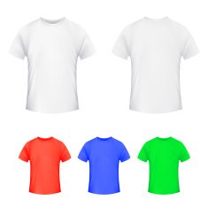 set of colored T-shirts N2