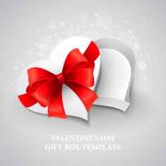 Valentine's Day heart shape box Vector illustration N5