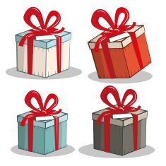 Vector Paper Gift Boxes Set