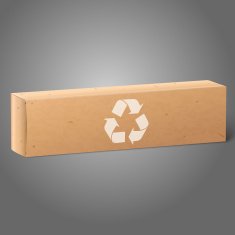 Realistic blank craft paper package box for oblong stuff