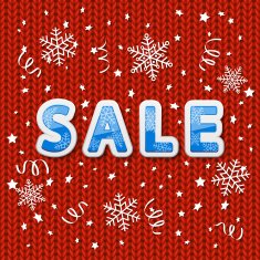 Red knitted pattern with sale