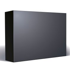 Package black box design isolated on white background template N6