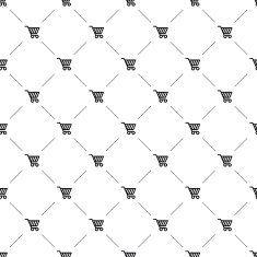 Vector seamless pattern shopping cart N2