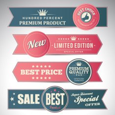 vintage business banners set N13