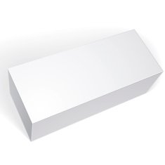 Vector blank box isolated on white background template N6