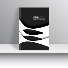 Magazine Cover with curved lines
