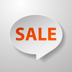 Sale 3d Speech Bubble on White background