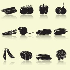 vegetables silhouettes