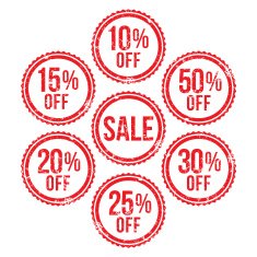 Sale rubber stamps