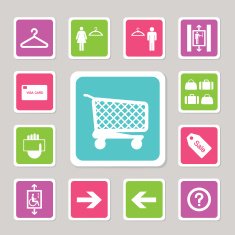 shopping mall icons set 2 N2
