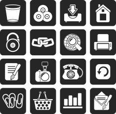Silhouette Website and internet icons N4
