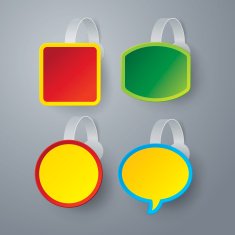 Wobbler vector set on gray background