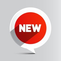 New Red Circle Paper Label