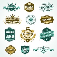 Assorted Vintage Elements - Teal & Yellow