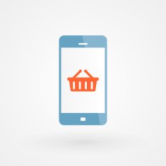 Smartphone and shopping basket N2