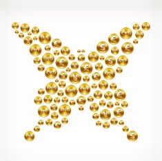 Butterfly on Gold Coin Buttons