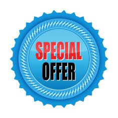 Special offer in blue - VECTOR