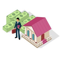 Isometric Icon Businessman Bank Cash N2