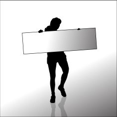 Vector silhouette of a woman N1105