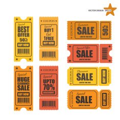 Vector sale tickets N4