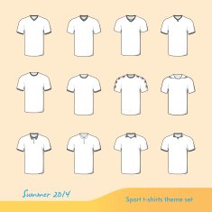 sport t-shirts illustration set for summer 2014 N2