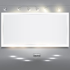 Empty white banner for product advertising