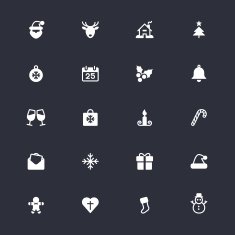 Christmas simple icons N2