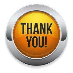 Big yellow thank you button
