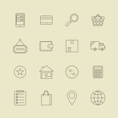 Navigation buttons for online internet store