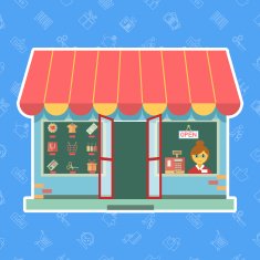 Vector shop or store
