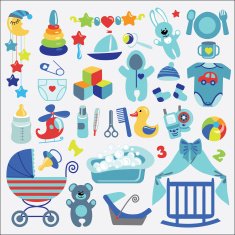 Newborn Baby-boyl items set collection Baby shower N2