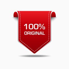 100 Percent Original Red Label Icon Vector Design