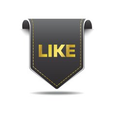 Like Gold Black Label Icon Vector Design