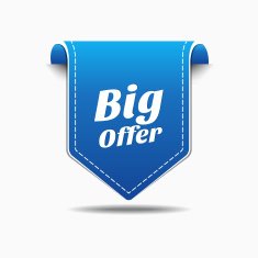 Big Offer Blue Label Icon Vector Design N4
