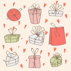 set of gift boxes with bowcolor N2