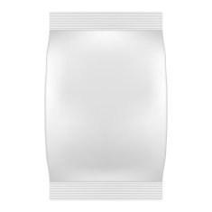Blank White Bag Packaging For Wipes Tissues or Food Vector