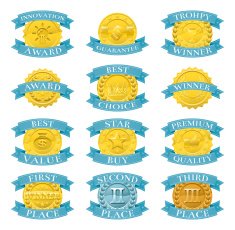 Award medals or badges