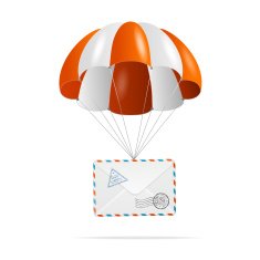 Mail delivery Parachute